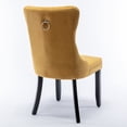 thumbnail image 5 of Glavbiku Modern High End Tufted Dining Chair Set of 2,Dining Room Velvet Chairs with Rivets,Gold, 5 of 13