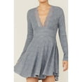 thumbnail image 3 of Free People Women's All Yours Long Sleeve Mini Dress Light Blue Medium  US, 3 of 4