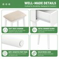 thumbnail image 7 of Small Makeup Dressing Table Vanity Set with Round 3‑Color Dimmable LED Lighted Mirror, 4 Storage Drawers, Solid Wood Legs and Cushioned Stool for Compact Bedroom,Black, 7 of 7