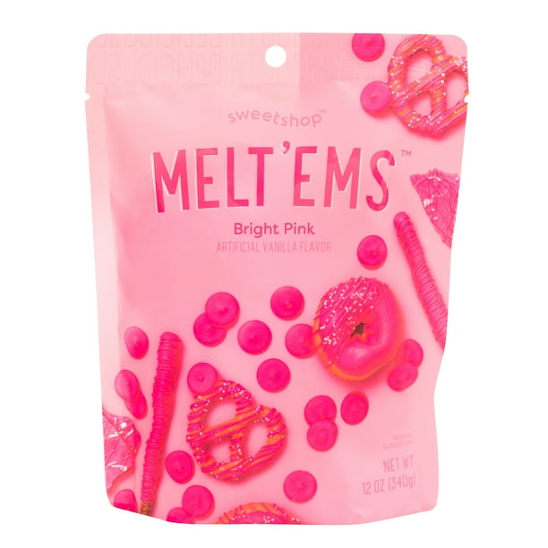 Melt'ems Bright Pink Melting Chocolate, 12oz