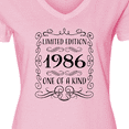 thumbnail image 4 of Inktastic Limited Edition 1986 One of a Kind Women's V-Neck T-Shirt, 4 of 5