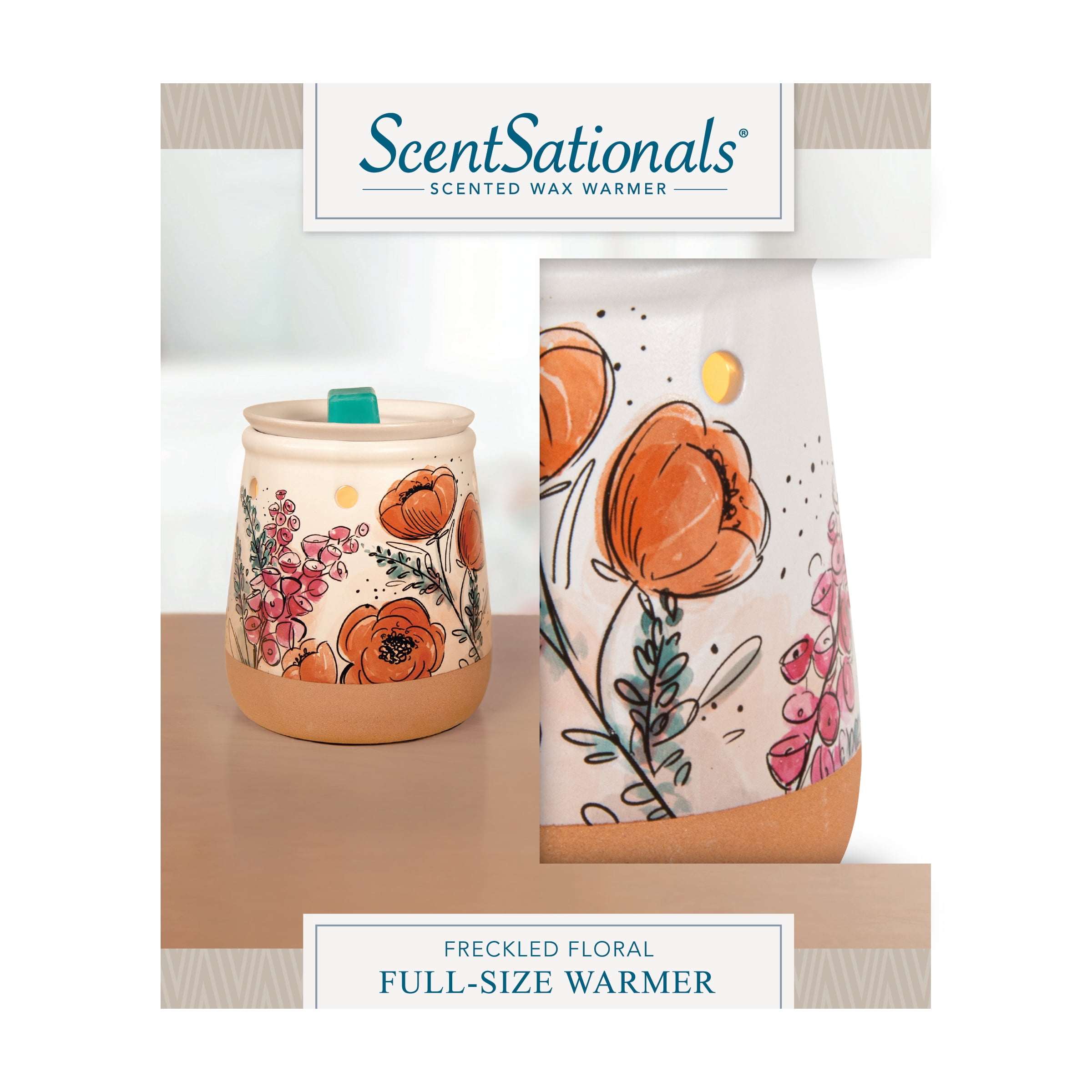ScentSationals Full Size Warmer, Freckled Floral