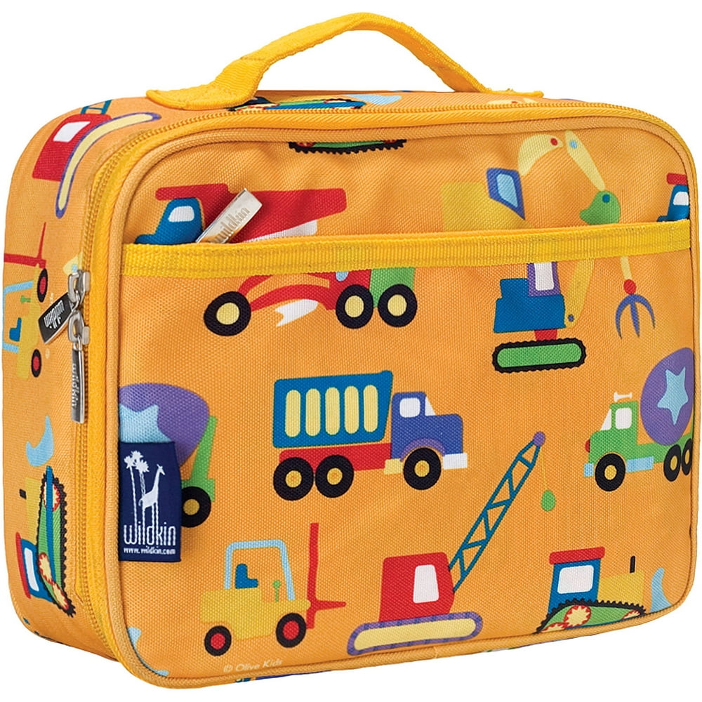 Olive Kids Under Construction Dump Truck Yellow Insulated Lunch Box for
