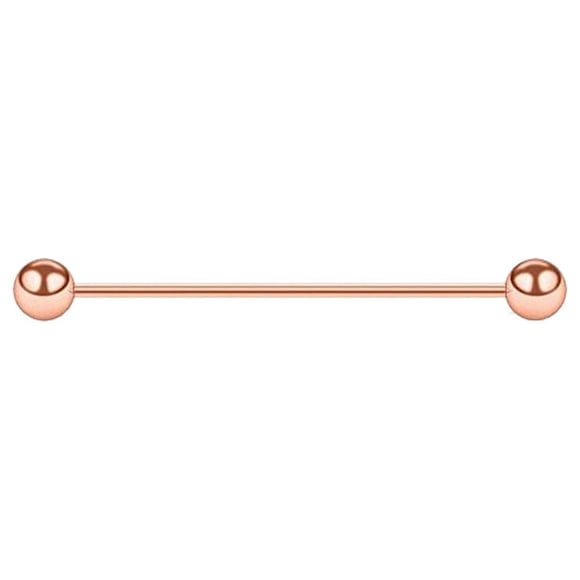 16G Industrial Barbell Surgical Steel Anodized Body Piercing Jewelry 32mm Long