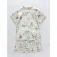 thumbnail image 4 of Qingpeng Girls Summer Cute Print Shorts Pajama Set Button Down Shirt and Short Pant 2 Piece Outfits Clothing Sets, 4 of 4
