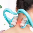 thumbnail image 1 of Outil de Massage du Cou Rouleau d'Outil de Massage du Cou Outil d'Auto-massage Soulagement de la Pression Rouleau pour les Mains Rouleau à Double Point pour le Cou et les Épaules Outil de Massage du Cou en Plastique Réutilisable pour Hommes Femmes Réduction de la Graisse, 1 of 8