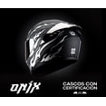 thumbnail image 5 of Casco Integral Onix Silver Flame Negro Plata Mate M + Visor Transparente, 5 of 5