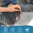 thumbnail image 5 of Yayeee Kitchen Curtains Tier Set of 2 Light Filtering 57"x36" Over Sink Window Panels, Blue Peacock Feathers Pattern, 5 of 7