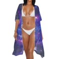 thumbnail image 4 of SCRAWLGOD Galaxy Butterfly Print Womens Swimsuit Coverup Loose Open Front Beach Cover Up Quick Dry Lightweight Bathing Suit Cover Up, 4 of 6