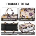 thumbnail image 4 of Large Capacity Tote Bag,Vintage Butterfly Flower Pattern Handbag Fashion Luxury Tote Bag,15.7"x13"x 5.1" Inches,Laptop Compatible, 4 of 6