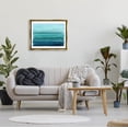 thumbnail image 2 of Stupell Industries Turquoise Gradient Shape Painting Graphic Art Metallic Gold Floating Framed Canvas Print Wall Art, Design by Allie Corbin, 2 of 6