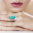 thumbnail image 2 of Turquoise Jewelry Ring for Women Sterling Silver 925 | Turquoise Network | R2449-C75-10, 2 of 4