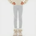 thumbnail image 4 of mgoYE Girl Winter Thick Warm Pant Printing Lined Legging Tight(Light Gray,11-12 Years), 4 of 7