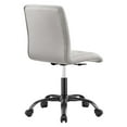 thumbnail image 4 of Modway Prim Metal Vegan Leather Armless Office Chair in Black/Light Gray, 4 of 9
