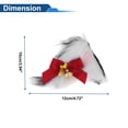 thumbnail image 4 of Accesorios para Casco de Motocicleta Decoración Orejas de Gato Triangulares con Lazo Rojo para Cascos de Motocicleta Bicicleta Esquí Negro Blanco Pegatina de Peluche 2 Juegos, 4 of 6