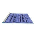thumbnail image 2 of Ahgly Company Machine Washable Indoor Round Oriental Blue Industrial Area Rugs, 4' Round, 2 of 4