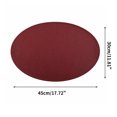 thumbnail image 2 of Unique Bargains 2 Pcs Bow Oval Faux Leather Placemat Wine Red, 2 of 5