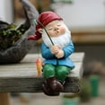 thumbnail image 5 of JYYYBF Funny Garden Gnome Figurines Creative Sleeping Posture Dwarf Angling Statue Decoration Fairy Garden Accessories for Outdoor, 5 of 7
