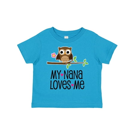 

Inktastic My Nana Loves Me Owl Gift Toddler Toddler Girl T-Shirt