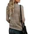 thumbnail image 4 of Pull à Manches Longues en Tricot à Col V Profond pour Femmes Pullovers pour Femmes, 4 of 6