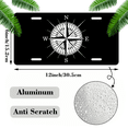 thumbnail image 2 of 1 Pcs 2D Flat License Plate Covers & Frames, Compass For Decorative Front, Waterproof For Decoration Aluminum License Plate Covers & Frames Cover For Men Women, 12" X 6", 2 of 7