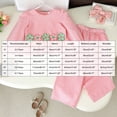 thumbnail image 4 of Toddler Baby Girl Outfits Infant Floral Tops Pants Cute Kids Girls Fall Winter Clothes Set, 4 of 9