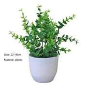 Happy Date Faux Plants Indoor, Artificial Plants for Home Decor Indoor, Small Fake Plants - Fake Plants Decor and Decorative Plants, Fake Plant and Artificial Plant - White Pot