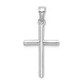 thumbnail image 4 of FB Jewels 14K White Gold Cylinder Cross High Polish and Angled Tips Pendant, 4 of 4