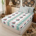 thumbnail image 3 of Manfei Botanical Flower Rose Zipper Full Size Comforter Sets with Fitted Sheet and 2 Pillowcases,Spring Garden Zipper Bedding Set,Reversible, 3 of 7