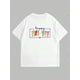 thumbnail image 2 of INAWLY Women's Colorful Printed Crew Neck Short Sleeve T-Shirt Graphic Tees Women Tops Tee For Adult, Men, Women, Teen, Teenager, Adolescent, Youth, 2 of 5