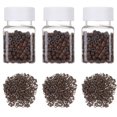 thumbnail image 4 of Kit de extensión de cabello, alicates, ganchos para tirar, dispositivos de cuentas, kits de herramientas y microanillos forrados de silicona de 1500 piezas (cuentas marrones). Afortunado Sencillez, 4 of 5