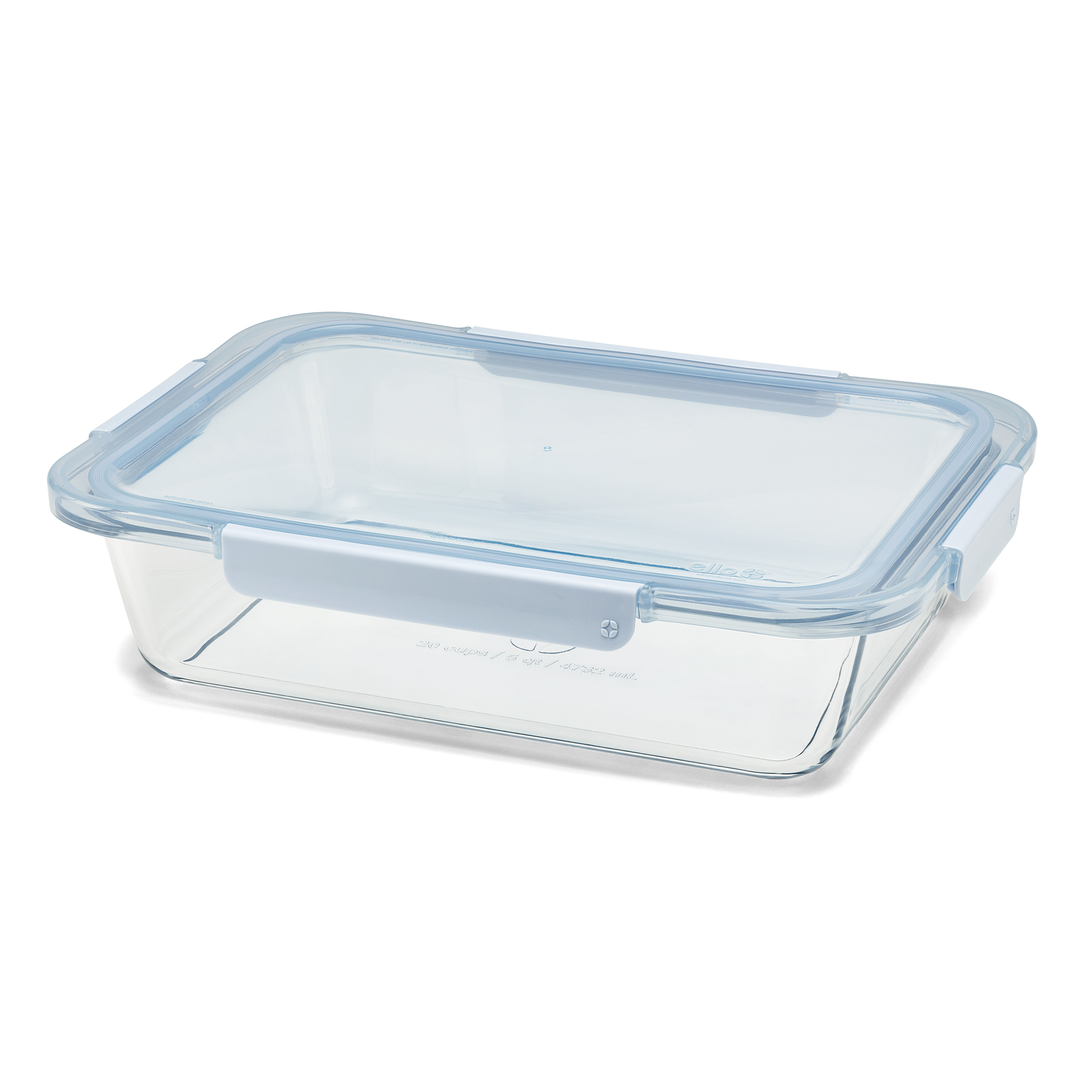 Ello Color Lock 9x13 Glass Baking Dish with Lid, Windy Blue photo 6