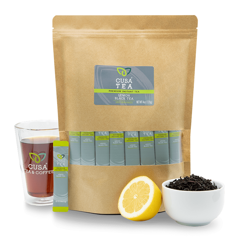 Cusa Tea & Coffee | Premium Instant Lemon Black Tea With Real Fruit ...