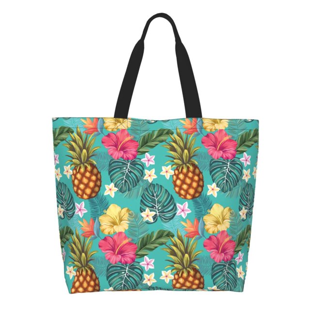 Disketp Pineapple Bolsa Tote Estampada para Mujer, Bolso de Hombro y de Mano para Compras y Viajes