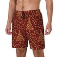 thumbnail image 1 of Balery Christmas Tree On A Red Background Bañador para hombre, shorts de playa de secado rápido con entrepierna y forro de compresión-X-Large, 1 of 6