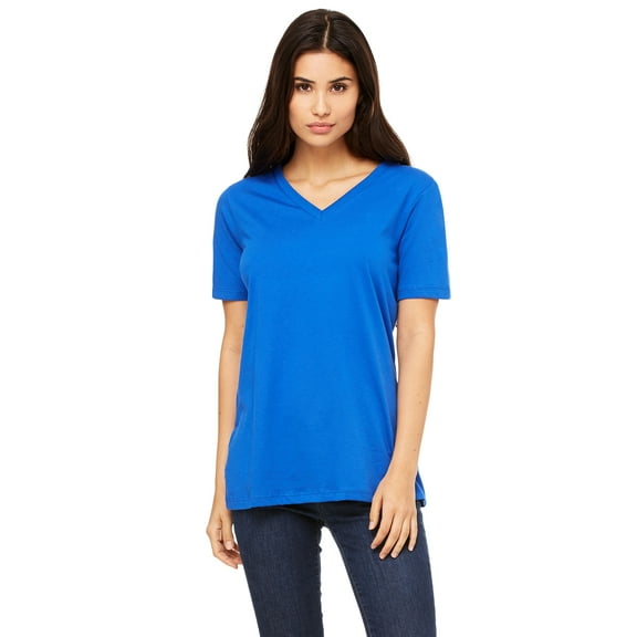 Ladies Relaxed Jersey V Neck T Shirt