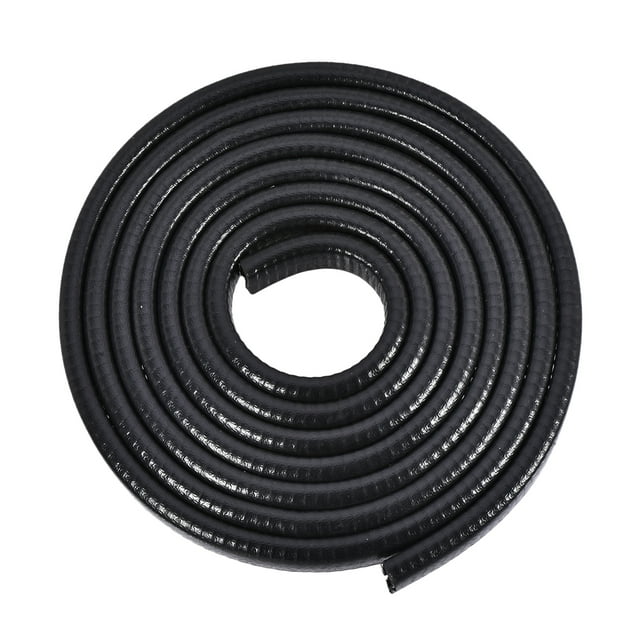 Uxcell se adapta a bordes de 3/32"-7/32" recubrimiento de borde de 10 pies / 3 metros con hoja de hierro plástico negro