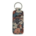 thumbnail image 1 of Ofertas Únicas 1 Pc Encantador Llavero Decorativo de Bolsa con Patrón de Flor Retro para Labial y Perfume Color Negro Marrón, 1 of 5