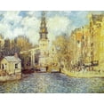 thumbnail image 2 of Monet, Claude 14x12 Gold Ornate Wood Framed with Double Matting Museum Art Print Titled - The Zuiderkerk-Amsterdam 1874, 2 of 4