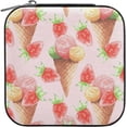thumbnail image 2 of SKYSONIC Strawberry Travel Jewelry Box PU Leather Jewelry Organizer Ideal Gift for Women Girls, Portable Mini Jewelry Travel Case for Stud Earrings Rings Necklaces Bracelets, 2 of 7