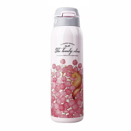 

480mlStainless Steel Thermos Mug With Straw Vacuum Flasks Travel Thermal Water Bottler Infant Thermocup Tumbler Insulated Bottle
