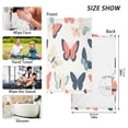 thumbnail image 6 of Yayeee 2 Pack Hand Towels for Bathroom 100% Cotton 16" x 28" Soft Absorbent Kitchen Towel, Beige Butterflies, 6 of 7