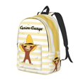 thumbnail image 2 of Mochila de dibujos animados Curious George Monkey para hombres y mujeres bolsa de hombro informal para estudiantes trabajo serie de TV portátil al aire libre, 2 of 5