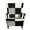 Black White Block Stripe, variant on HUISEFOR Black White Geometric Wingback Chair Covers, Stretch Wing Chair Slipcovers, Full Protection, Anti‑Slip & Wear‑Resistant, Stretchable, for Living Room Wingback Sofa Chair