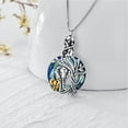 thumbnail image 4 of AMERTEER Collier Urne Éléphant pour Cendres Collier de Crémation avec Cercle Cristal Bijoux de Crémation Éléphant Souvenir Bijoux Commémoratifs, 4 of 6