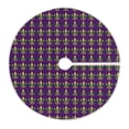 thumbnail image 6 of Yayeee Christmas Tree Skirt 35 inches for Xmas Tree Holiday Party Decoration, Gold and Green Floral Pattern, 6 of 6
