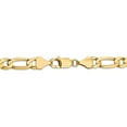 thumbnail image 3 of The Black Bow Men's 7.5mm 10k Yellow Gold Solid Concave Figaro Bracelet, 9 Inch, 3 of 7