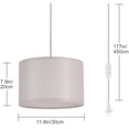 2 Pack Plug in Pendant Light, Hanging Light with 15Ft Clear Cord, On ...