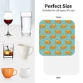 thumbnail image 5 of Leather Coasters with Heat-resistant for Drinks, Cute Cheese Light Blue Cup Coasters Cup Pad Mat for Tabletop Protection, Coffee Table, Office Desk and Housewarming Gift, 5 of 5