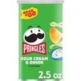 thumbnail image 2 of Pringles Grab & Go Large Sour Cream & Onion Potato Crisps Chips – 0.15lb(3 Pack) – Convenient Snack Cups + Complimentary Candy Pack, 2 of 7